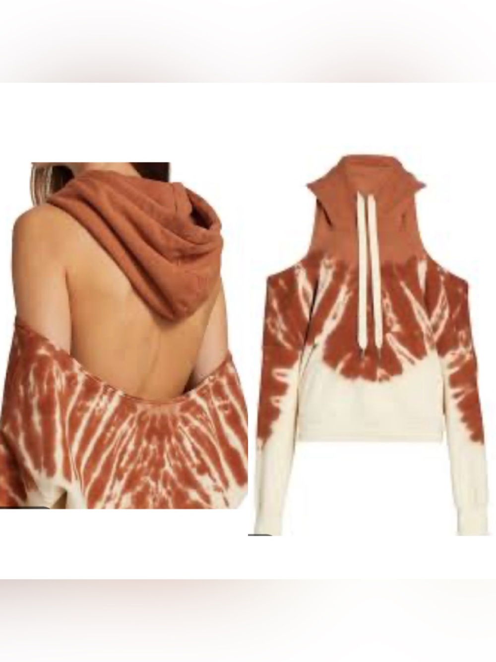 NSF Tricia Tie-Dye Open drape Hoodie Sweater